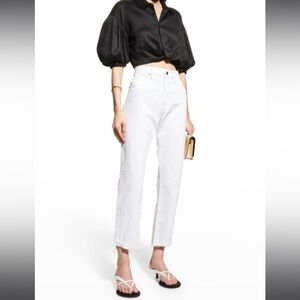 FRAME Le Original Cropped White Jeans